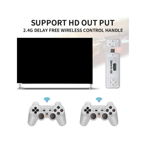 Planet Gates BOYHOM Y6 2.4G Wireless Game TV Stick Retro Family Portable Video Game Console 4K HD Support Multiplayer Games for PS Gifts