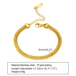 Planet Gates BR-1268G Vintage Mesh Link Bracelet for Women ,Thick Chain Stainless Steel Fashion Wristhand