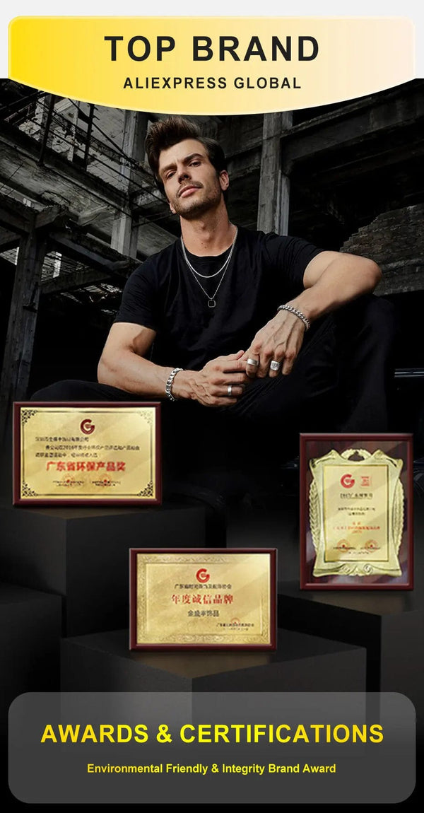 Planet Gates BR-1318S / 21cm Vnox 11mm Watchband Shaped Chain Bracelet for Men Teens Boys,Strap Chain Bracelets, Black Silver Color Stainless Steel Wristband