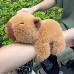 Planet Gates Bracelet Wrist Lying Down Doll Capybara Doll Snap Ring Cute Plush Toy Ugly Cute Doll