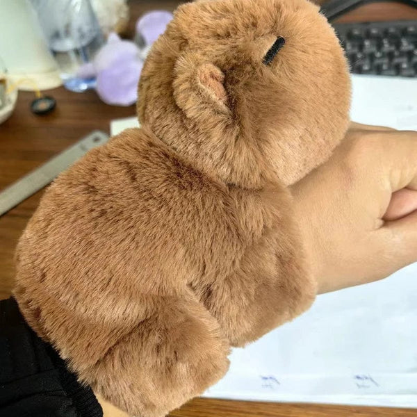 Planet Gates Bracelet Wrist Lying Down Doll Capybara Doll Snap Ring Cute Plush Toy Ugly Cute Doll