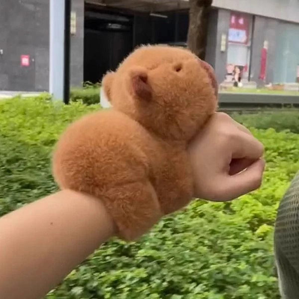 Planet Gates Bracelet Wrist Lying Down Doll Capybara Doll Snap Ring Cute Plush Toy Ugly Cute Doll