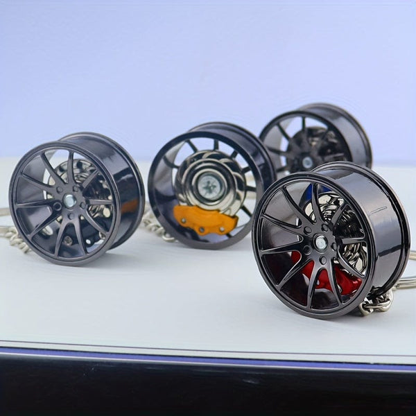 Planet Gates Brake 360 rotating car keychain pendant, creative car keychain decoration, a unique gift for car lovers