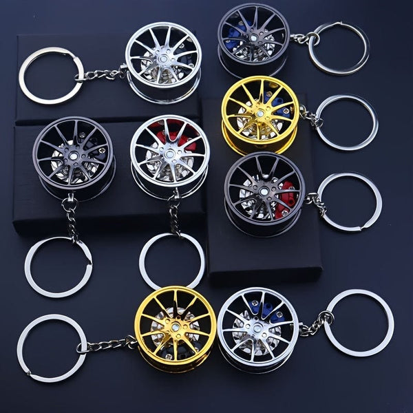 Planet Gates Brake 360 rotating car keychain pendant, creative car keychain decoration, a unique gift for car lovers
