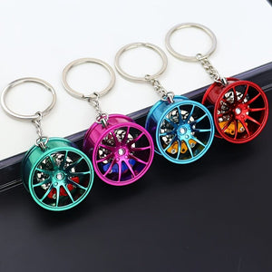 Planet Gates Brake 360 rotating car keychain pendant, creative car keychain decoration, a unique gift for car lovers