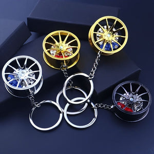 Planet Gates Brake 360 rotating car keychain pendant, creative car keychain decoration, a unique gift for car lovers