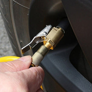 Planet Gates Brass 1pc Automotive Inflatable Pump Connector: Quickly Fill Your Tires With A Press-on Nozzle