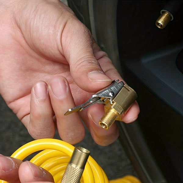 Planet Gates Brass 1pc Automotive Inflatable Pump Connector: Quickly Fill Your Tires With A Press-on Nozzle