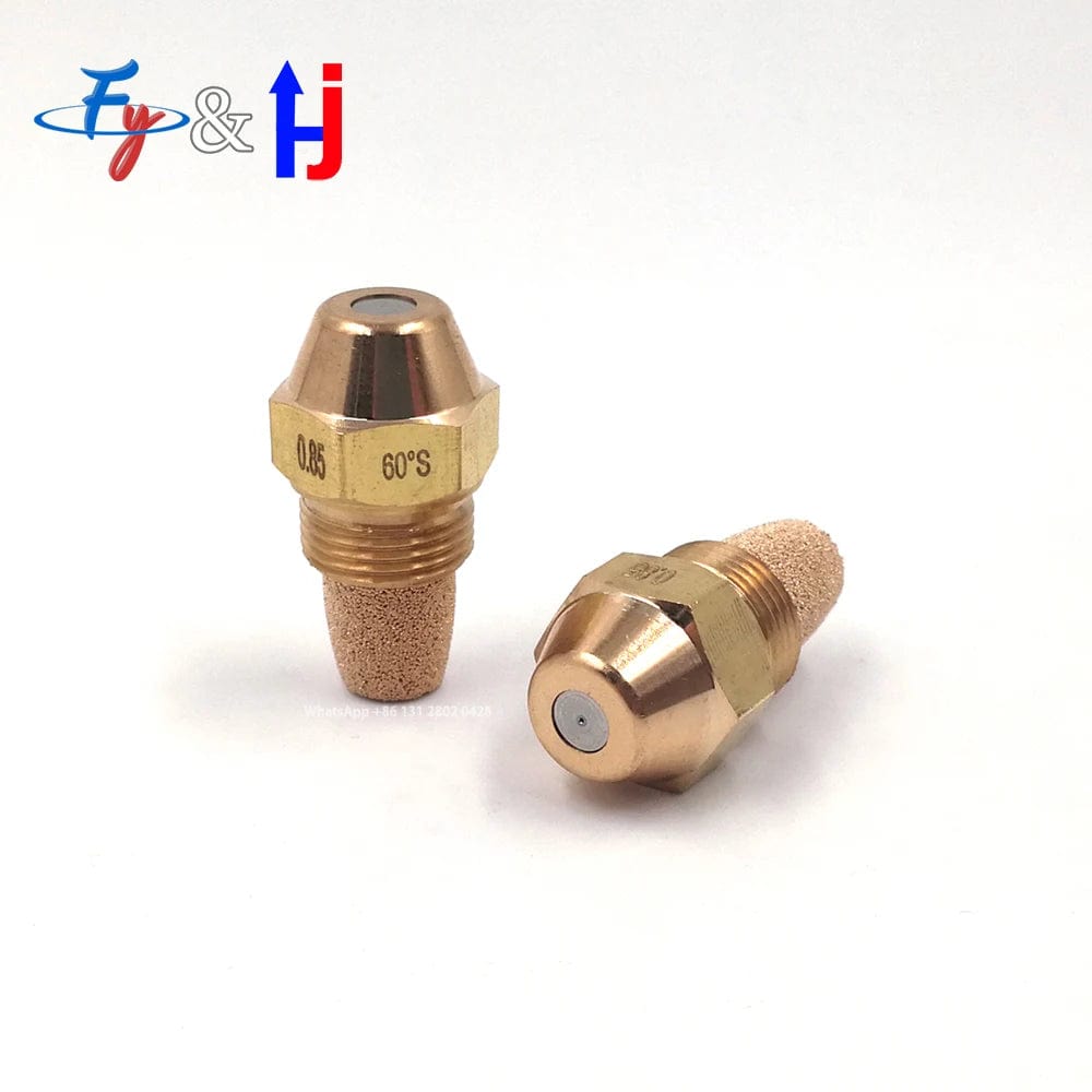 Planet Gates 60degree 0.75GPH Brass Fuel Oil Nozzle, Solid Spray, Diesel Burner Injection, Combustion Jet, Boiler Heater, 0.3-6.0 USgal/H, 60 Degree 9/16"