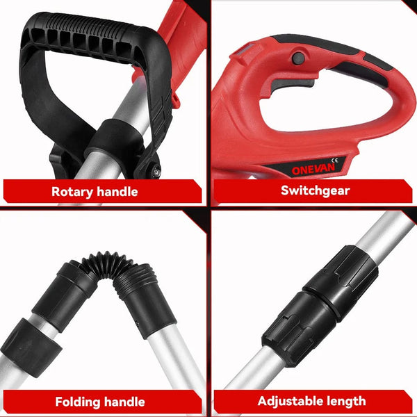 Planet Gates brazil / 2 Battery US Plug 10Inch 4000W Brushless Electric Lawn Mower 36000RPM Cordless Grass Trimmer Length Adjustable Garden Tools For Makita 18V Battery