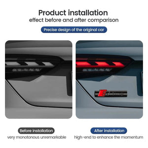 Planet Gates Bright Black 3D Metal Car S LINE Emblem Sticker Badge Decal Decoration For Audi Sline S6 S7 SQ5 SQ7 A3 A4 A5 A6 A7 A8L Q3 Q4 Q5 Q6 Q7 Q8 TT