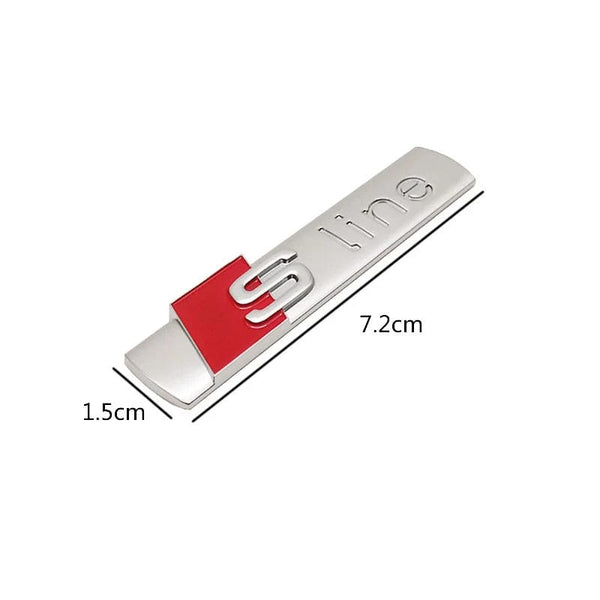 Planet Gates Bright Black 3D Metal Car S LINE Emblem Sticker Badge Decal Decoration For Audi Sline S6 S7 SQ5 SQ7 A3 A4 A5 A6 A7 A8L Q3 Q4 Q5 Q6 Q7 Q8 TT