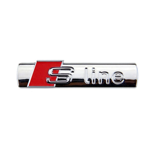 Planet Gates Bright Black 3D Metal Car S LINE Emblem Sticker Badge Decal Decoration For Audi Sline S6 S7 SQ5 SQ7 A3 A4 A5 A6 A7 A8L Q3 Q4 Q5 Q6 Q7 Q8 TT