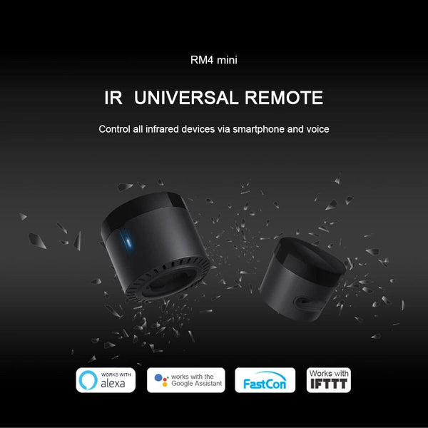 Planet Gates Broadlink RM4 mini Broadlink RM4mini+HTS Temperature Humidity Sensor  WiFi IR Remote Controller for Air conditioning TV set-top Box Work with Alexa