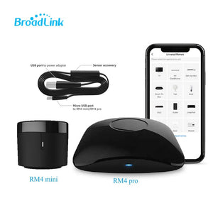 Planet Gates BroadLink RM4 Pro RM4 mini HTS2 Temp and Humidity Sensor  Version Wireless Universal Remote Hub with Smart Home Solution