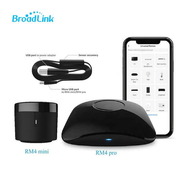 Planet Gates BroadLink RM4 Pro RM4 mini HTS2 Temp and Humidity Sensor  Version Wireless Universal Remote Hub with Smart Home Solution