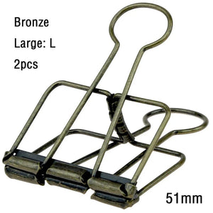 Planet Gates bronze  2PCS 2-10 Pcs Paper Clip Sliver Rose Gold Binder Clips Page Holder Office Study Binder Clips Photo Clamp Office School Desk Organizer