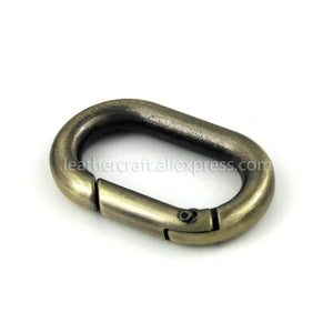 Planet Gates Bronze / 40mm Oval Spring O Ring Openable Trigger Clasps Clip Leather Craft Bag Connect Buckle Keyring Pendant Keychain Snap Hook Carabiner