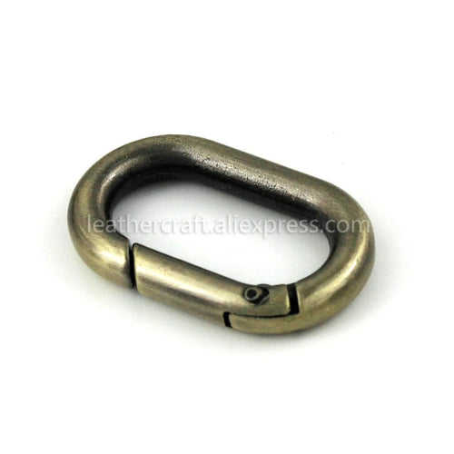 Planet Gates Bronze / 40mm Oval Spring O Ring Openable Trigger Clasps Clip Leather Craft Bag Connect Buckle Keyring Pendant Keychain Snap Hook Carabiner