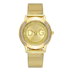 Planet Gates BRONZE Luxury Brand Women's watches With Diamonds Simple Digital Design Ladies' Quartz Watch Casual Gold Mesh Belt Women Clock Strap