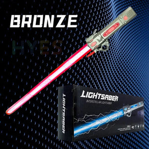 Planet Gates Bronze Sword New Retractable Lightsaber Finger Rotating Laser Sword Flash Luminous Sound Cosplay Props Duels Battle Toy Gifts For Kids Adults