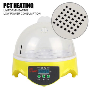 Planet Gates Brooder for Chicken Duck Bird Pigeon Poultry Incubator Adjustable Digital Temperature Mini Egg Incubator Automatic 7 Egg