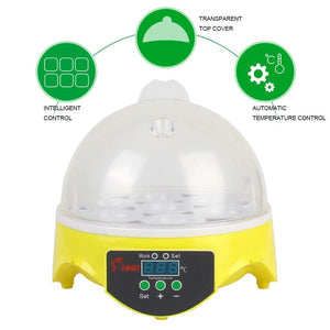 Planet Gates Brooder for Chicken Duck Bird Pigeon Poultry Incubator Adjustable Digital Temperature Mini Egg Incubator Automatic 7 Egg