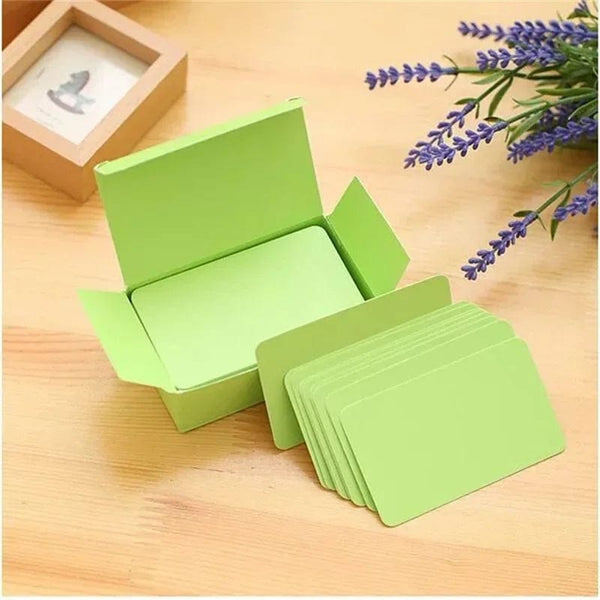 Planet Gates Brown 100pcs/box Kraft Paper Card Color Blank Business Card Message Thank You Cards Writing Cards Label Bookmark Learning Card