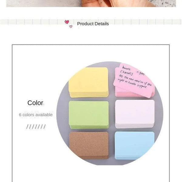 Planet Gates Brown 100pcs/box Kraft Paper Card Color Blank Business Card Message Thank You Cards Writing Cards Label Bookmark Learning Card