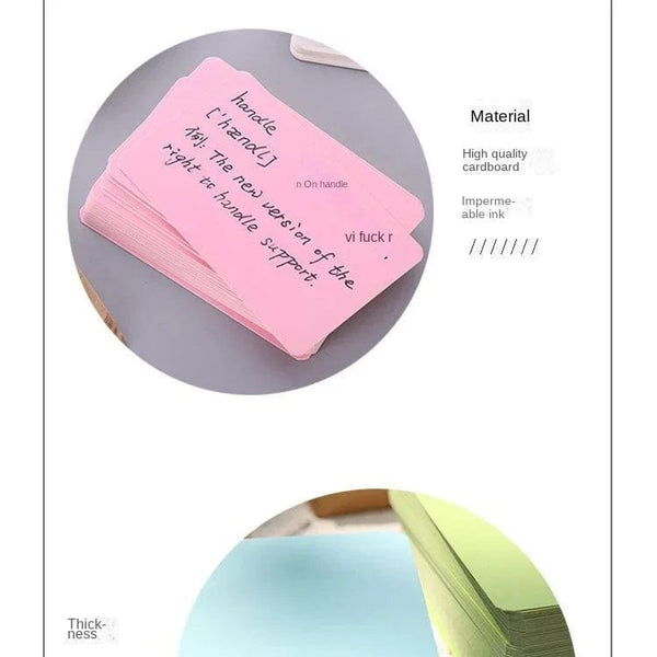 Planet Gates Brown 100pcs/box Kraft Paper Card Color Blank Business Card Message Thank You Cards Writing Cards Label Bookmark Learning Card