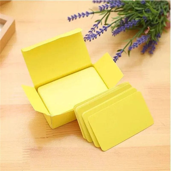 Planet Gates Brown 100pcs/box Kraft Paper Card Color Blank Business Card Message Thank You Cards Writing Cards Label Bookmark Learning Card