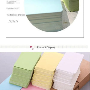 Planet Gates Brown 100pcs/box Kraft Paper Card Color Blank Business Card Message Thank You Cards Writing Cards Label Bookmark Learning Card