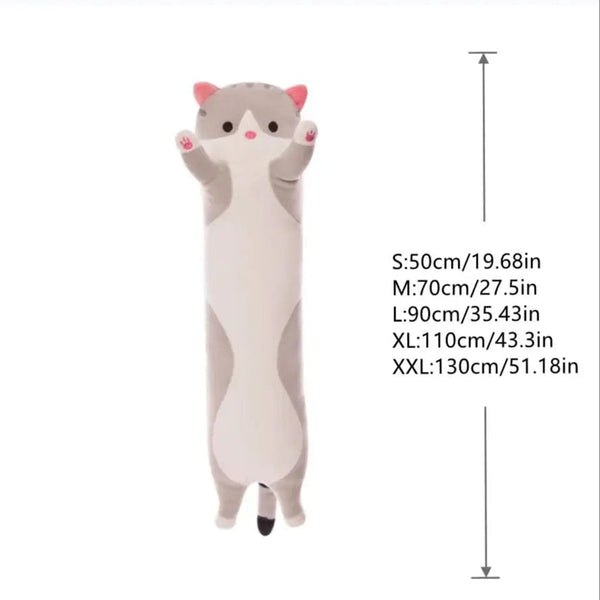 Planet Gates Brown / 130CM 50/70/90/110/130cm Funny Joy Cute Soft Long Cat Plush Toys Pause Office Nap Pillow Bed Sleep Home Decor Doll for Kids Girl Gift