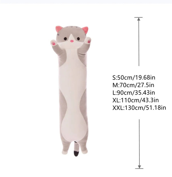 Planet Gates Brown / 130CM 50/70/90/110/130cm Funny Joy Cute Soft Long Cat Plush Toys Pause Office Nap Pillow Bed Sleep Home Decor Doll for Kids Girl Gift