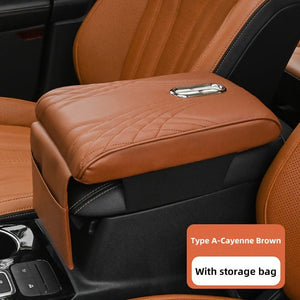 Planet Gates Brown 1pc Car Central Control Armrest Memory Foam Armrest Heightening Pad, Lengthened Central Armrest Box Pad