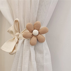 Planet Gates Brown 1pc Cute Three-dimensional Flower Curtain Tieback - Simple and Stylish Hanging Ornament for Bedroom and Living Room Decor