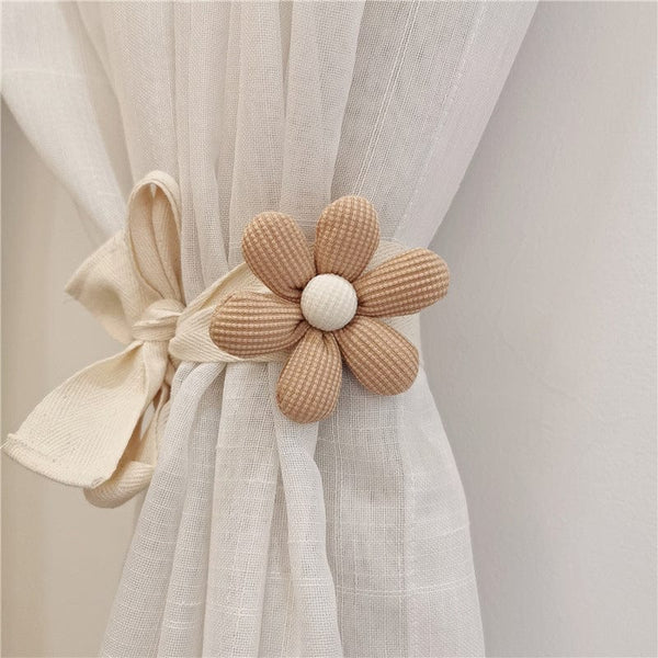 Planet Gates Brown 1pc Cute Three-dimensional Flower Curtain Tieback - Simple and Stylish Hanging Ornament for Bedroom and Living Room Decor