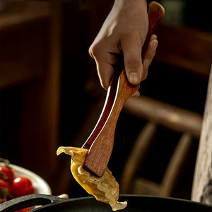 Planet Gates Brown 1pc High Temperature Resistant Wooden Food Tong - Perfect for Steak, Fruit, Bread, Rotisserie, Barbecue, Salad, Dessert, Sugar, Ice Cream, Noodles, and Pasta - Kitchen Accessory