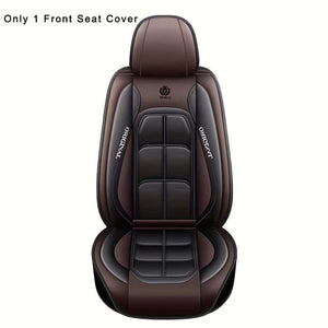 Planet Gates Brown 1pc Universal Car Seat Covers PU Leather Seat Covers Cushion Car Seat Protector Mat For Sedan SUV Car Accessories (Only 1 Front Seat Cover)