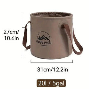 Planet Gates BROWN 1PC Water Bucket Collapsible Bucke Container Multifunctional Portable Light Water Bucket Outdoor Camping Washbasin For Car 20L