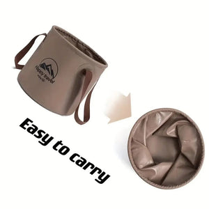 Planet Gates BROWN 1PC Water Bucket Collapsible Bucke Container Multifunctional Portable Light Water Bucket Outdoor Camping Washbasin For Car 20L
