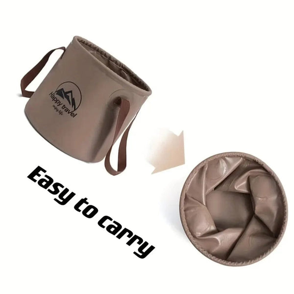 Planet Gates BROWN 1PC Water Bucket Collapsible Bucke Container Multifunctional Portable Light Water Bucket Outdoor Camping Washbasin For Car 20L