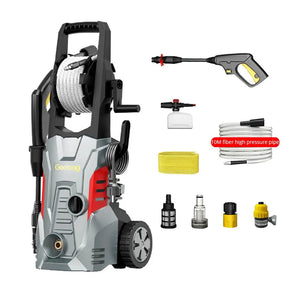 Planet Gates Brown 220v Electric Pressure Washer 1600W High Power Washer Cleaner Machine with Nozzles Best for Cleaning Homes Cars Driveways Patio