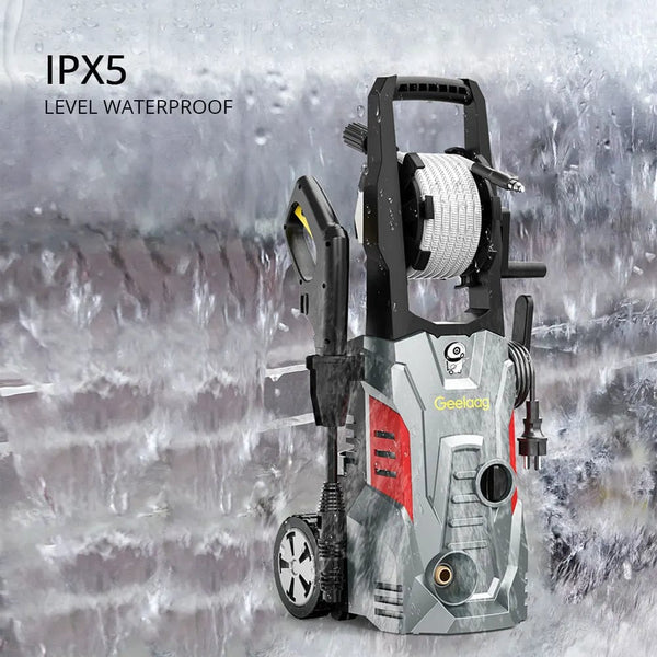 Planet Gates Brown 220v Electric Pressure Washer 1600W High Power Washer Cleaner Machine with Nozzles Best for Cleaning Homes Cars Driveways Patio