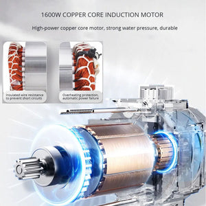 Planet Gates Brown 220v Electric Pressure Washer 1600W High Power Washer Cleaner Machine with Nozzles Best for Cleaning Homes Cars Driveways Patio