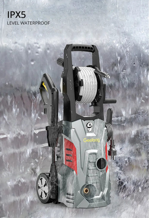 Planet Gates Brown 220v Electric Pressure Washer 1600W High Power Washer Cleaner Machine with Nozzles Best for Cleaning Homes Cars Driveways Patio