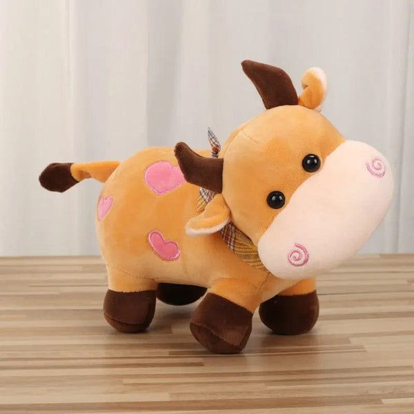 Planet Gates Brown / 26cm Cartoon Cute Cow Plush Toy Soft Animal Cattle Plush Toy Kawaii For Girls Cotton Animal Plush Doll Filled Home Decoration