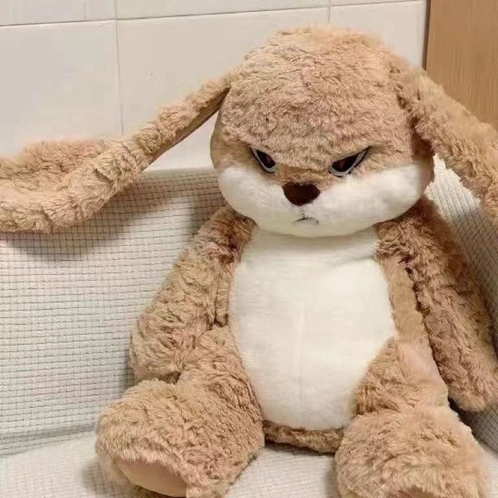 Planet Gates brown / 35cm 35CM Cute Long Ears Bunny Plush Toy Long Hair Large Seeping Pillow Rabbit Animal Doll To Give Children Christmas Birthday Gift