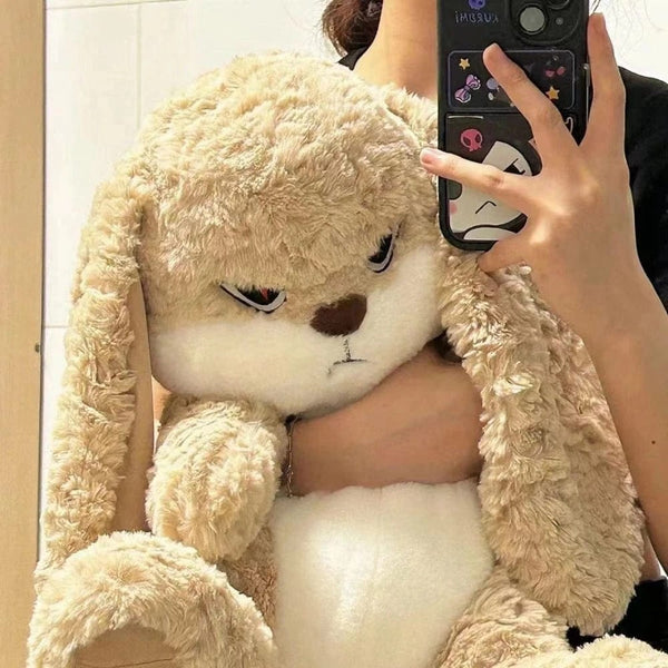 Planet Gates brown / 35cm 35CM Cute Long Ears Bunny Plush Toy Long Hair Large Seeping Pillow Rabbit Animal Doll To Give Children Christmas Birthday Gift
