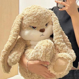 Planet Gates brown / 35cm 35CM Cute Long Ears Bunny Plush Toy Long Hair Large Seeping Pillow Rabbit Animal Doll To Give Children Christmas Birthday Gift